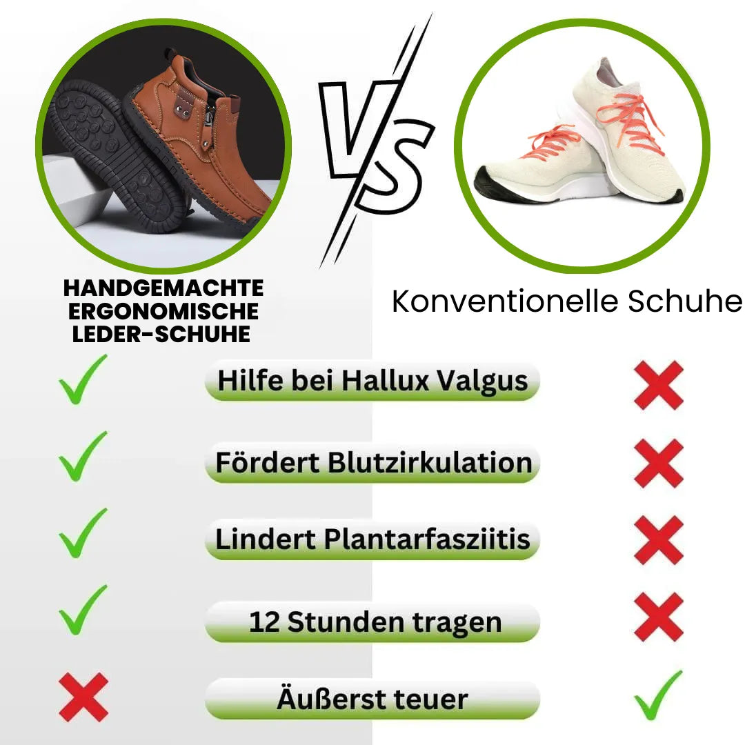 Ergonomische Leder-Schuhe