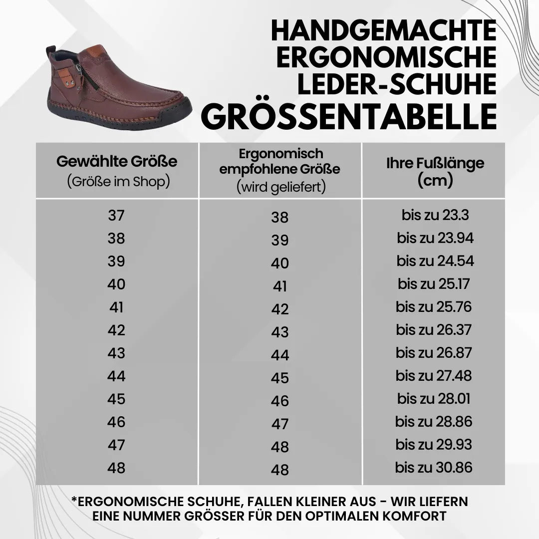 Ergonomische Leder-Schuhe