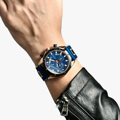 Herbert | Wasserdichter Sport-Silicone-Uhr in Blau