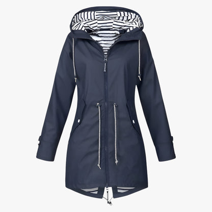 Beatrice | Wasserdichter Parka – Verstellbare Passform mit gestreifter Kapuzenfutter