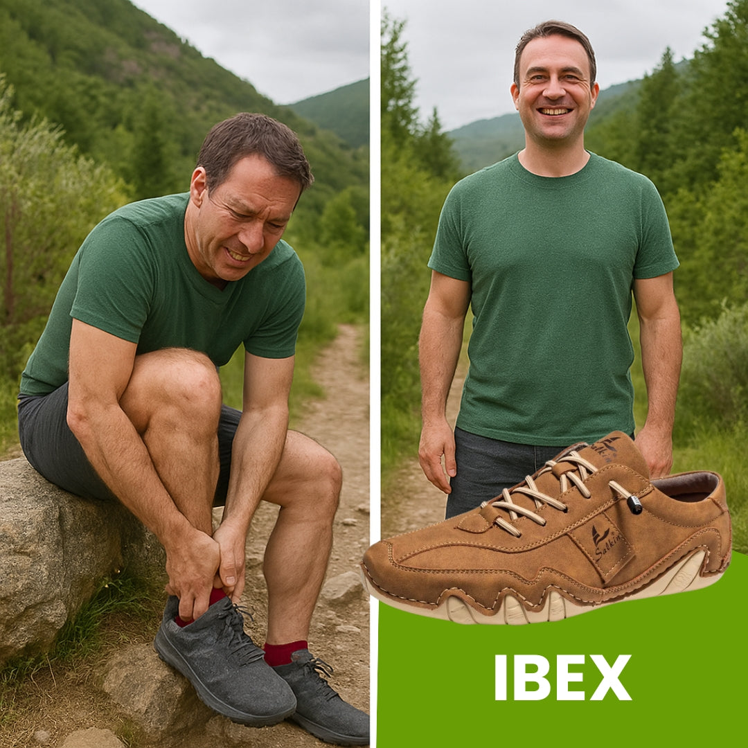 Ibex - ergonomischer, & wasserdichter Leder-Barfußschuh für Entlastung bei Rückenschmerzen & Gelenkproblemen