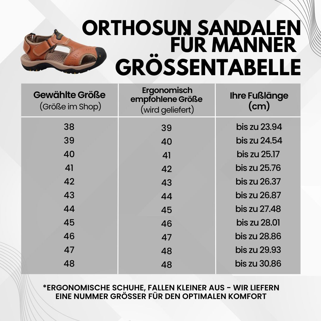 OrthoSun – ergonomische Sandalen für Männer