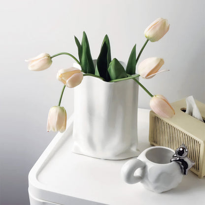 Gefaltete Blumenvase | Zeitgenössische Dekoration, Ideal für Jeden Raum