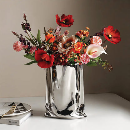 Gefaltete Blumenvase | Zeitgenössische Dekoration, Ideal für Jeden Raum