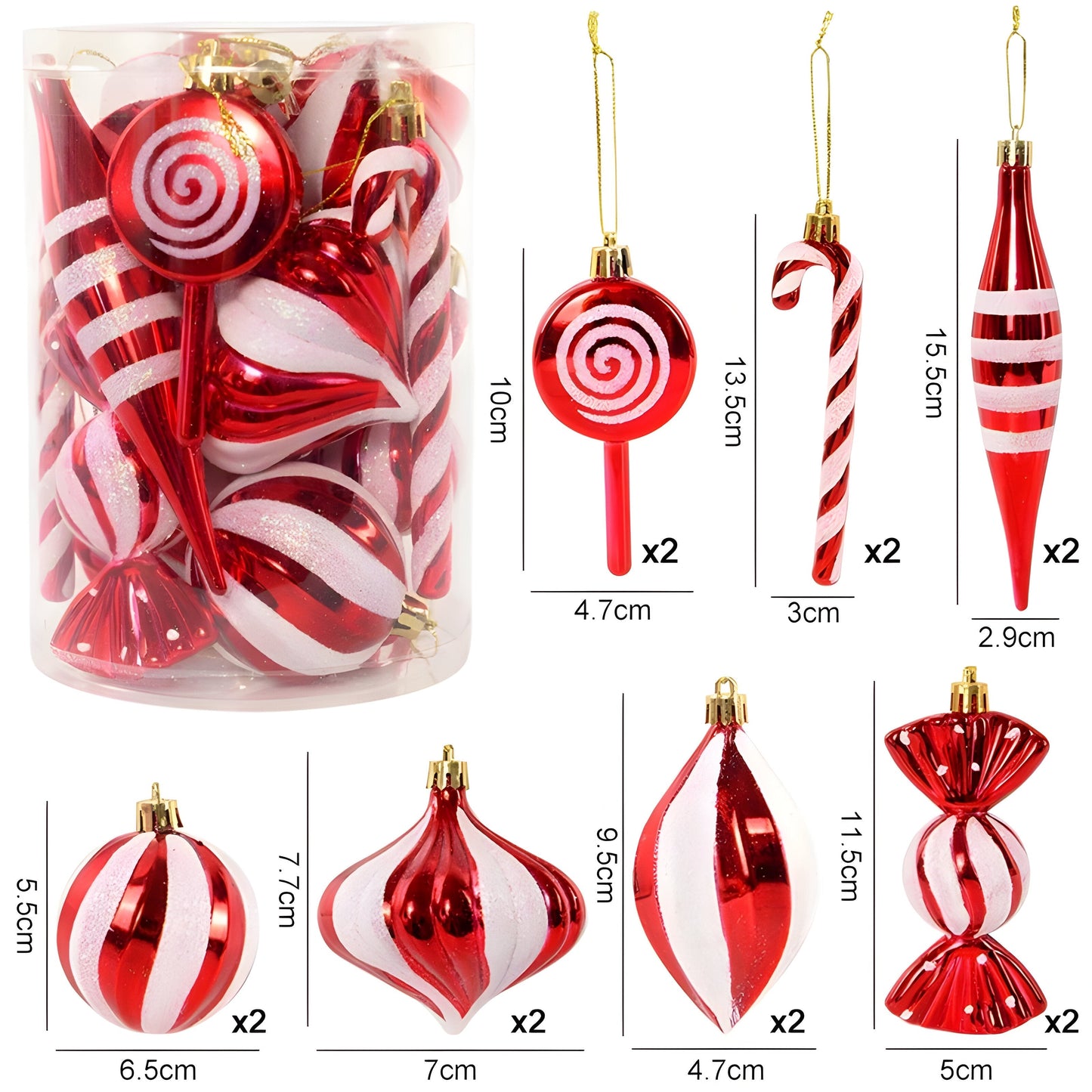 Rote Weihnachtskugeln – festliche Ornamente und Weihnachtsgeschenke