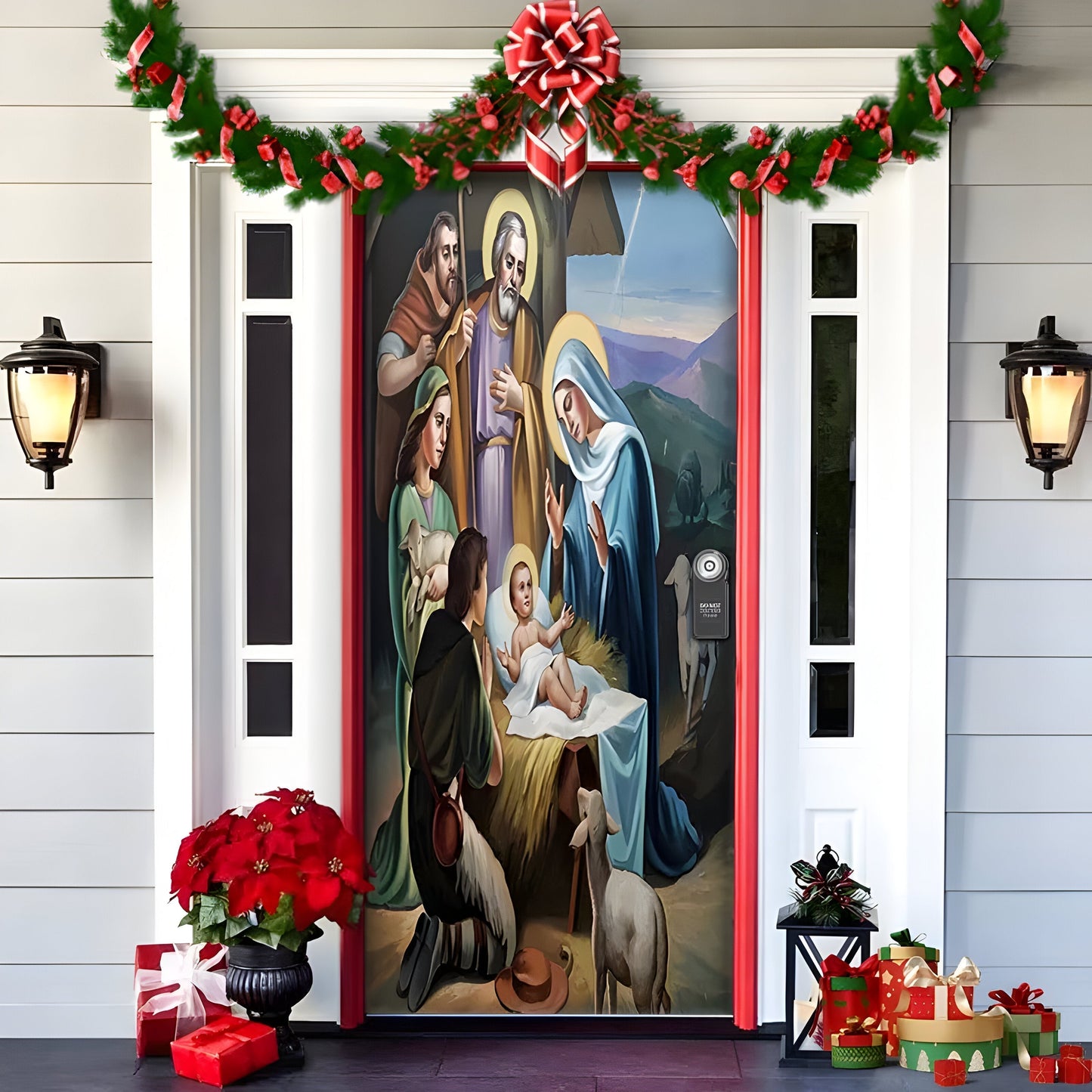 HolidayCheer | Polyester Weihnachts Hintergrundbanner - Schaffen Sie eine Festliche Atmosphäre für Ihre Dekorationen