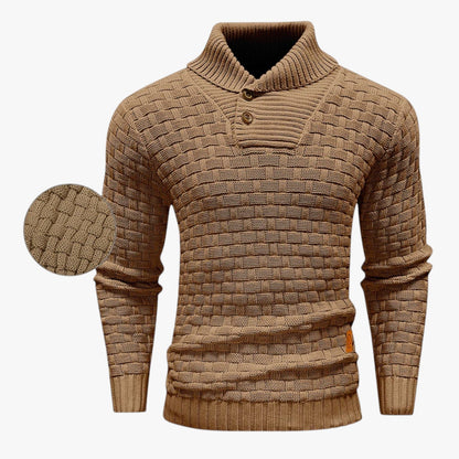 Nathan | Weicher dicker Strickpullover für Herren mit rundem Ausschnitt, kuschelig und wintertauglich