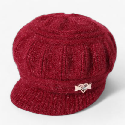 Gestrickte Korallenfleece-Mütze - Doppelte Wärmeisolierung