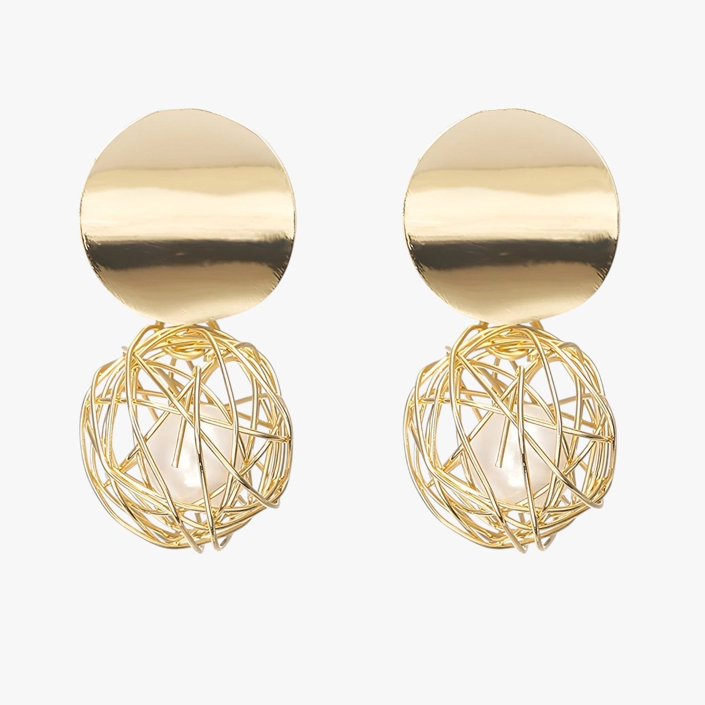 Genalyn | Goldene Kugel-Ohrringe - mit Vintage-Touch