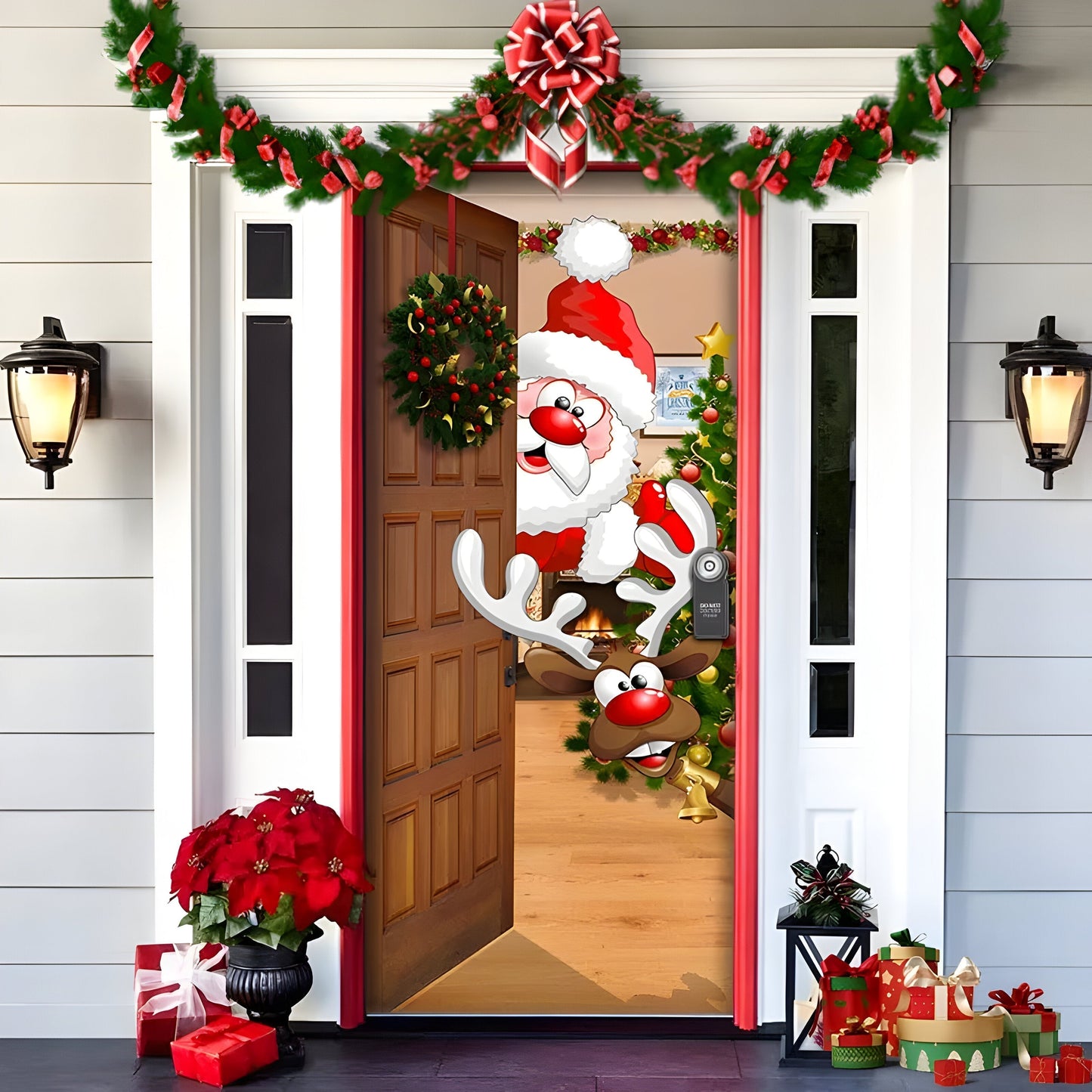 HolidayCheer | Polyester Weihnachts Hintergrundbanner - Schaffen Sie eine Festliche Atmosphäre für Ihre Dekorationen
