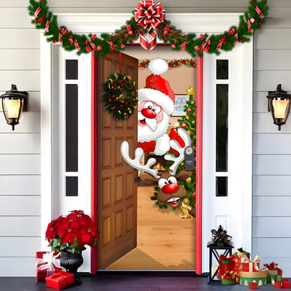 HolidayCheer | Polyester Weihnachts Hintergrundbanner - Schaffen Sie eine Festliche Atmosphäre für Ihre Dekorationen