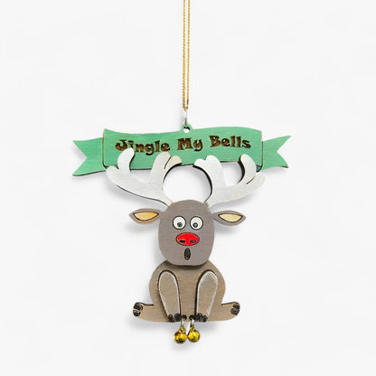 Lustiges Weihnachtsornament - Glockenaufhänger Weihnachtsmann für Weihnachtsbaum und Neujahrsdekoration