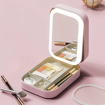 GlamBox™ - Dreifarbiger verstellbarer Make-up-Spiegelkoffer