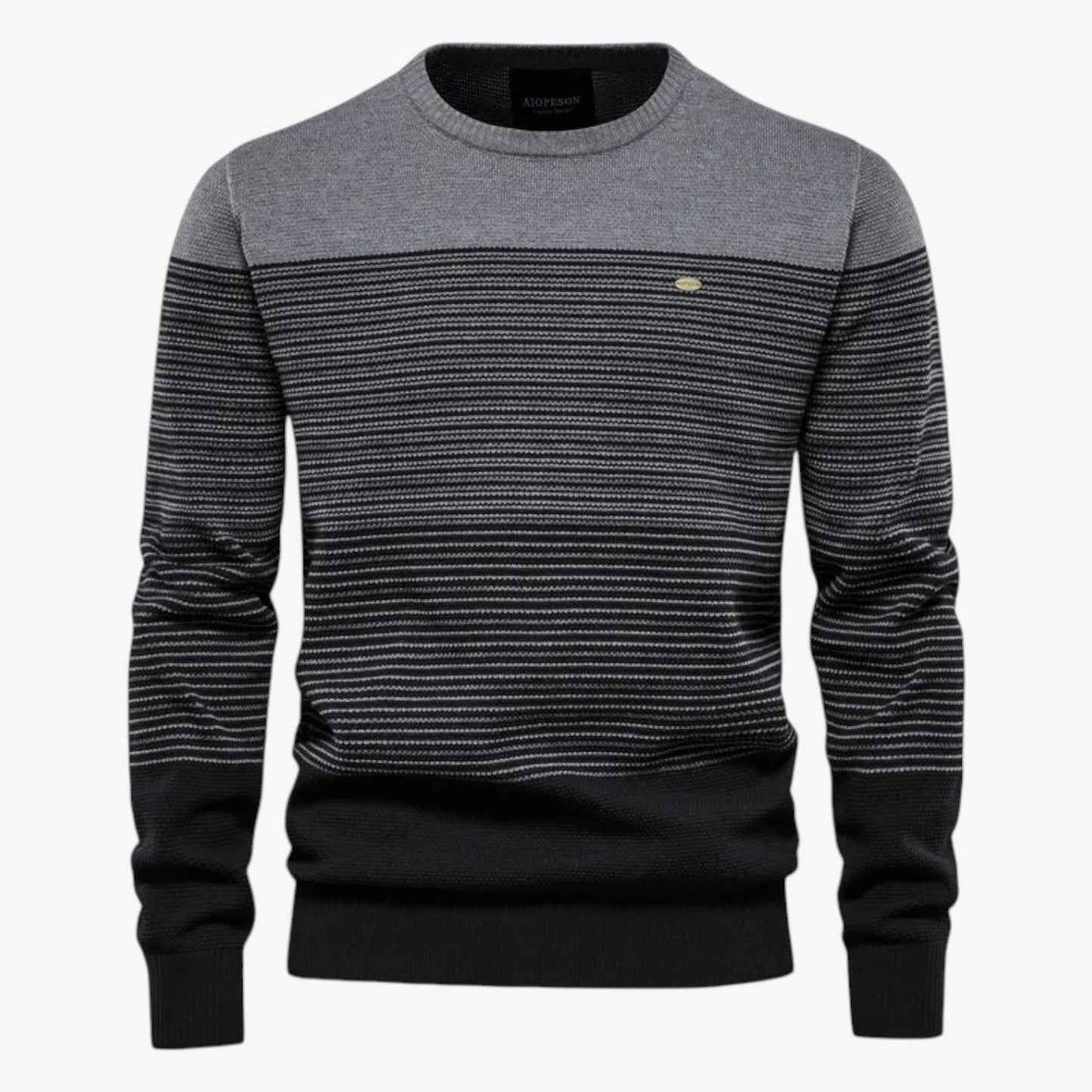 Eugene | Herren Ringel-Pullover mit Rundhalsausschnitt – Slim Fit und hochwertige Wärme