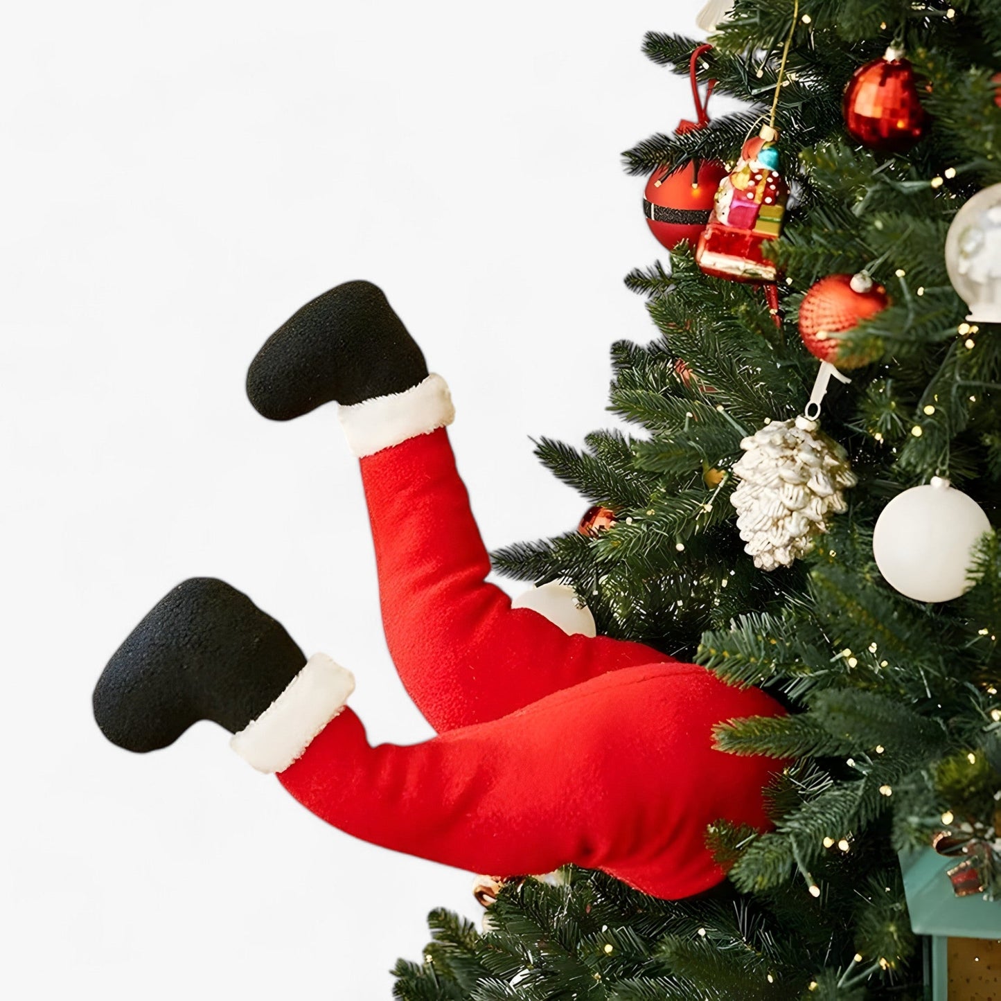 SantaHug | Weihnachtsschmuck 105 cm – Verleihen Sie Ihrem Baum eine lustige Note