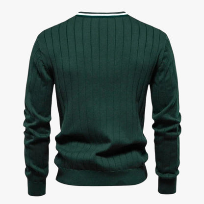 Jeremy | Herren-Lana-Cardigan mit V-Ausschnitt, warmes Color-Block-Design für Herbst/Winter