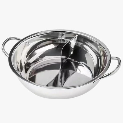 Mallory | 2-in-1 Topf aus Edelstahl 30 cm – Kocht gleichzeitig zwei Gerichte