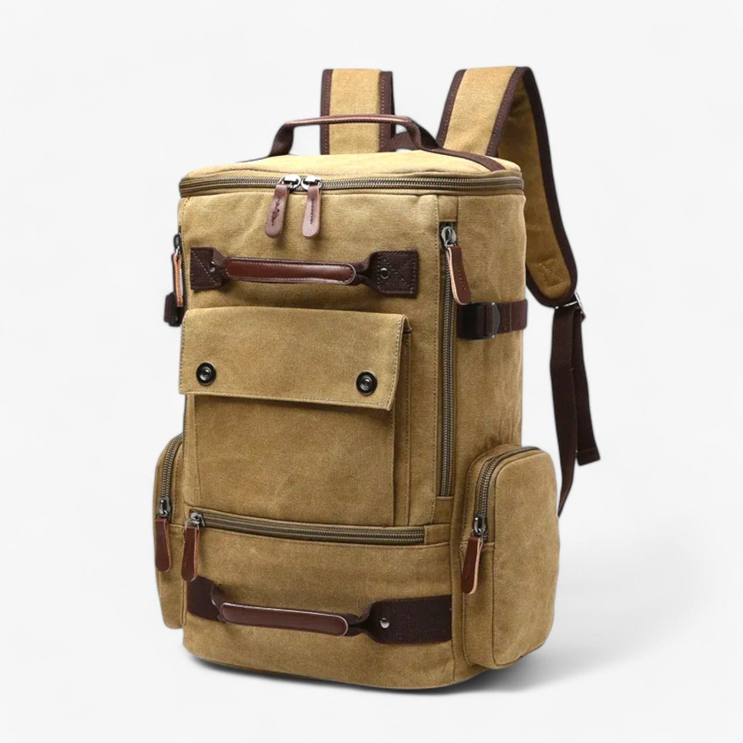 Enrique | Geräumiger Vintage Canvas-Rucksack mit Laptopfach
