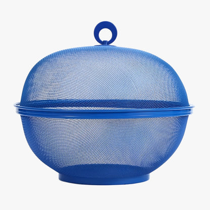 Edith | Fliegenfrei & Geräumig: Obstschale aus Edelstahl mit Deckel und großem Volumen