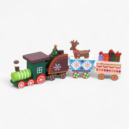 Launenhaft | Weihnachtliche Holzeisenbahn-Verzierung – festliche Dekoration und Geschenk für Kinder