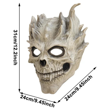 Gruselige Schädelmaske - Realistische Kopfmaske für Halloween