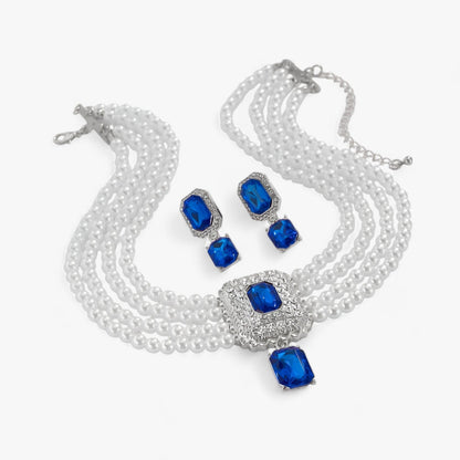 Lacteo Retro Eleganz: Mehrlagiges Perlen-Schmuckset für Damen
