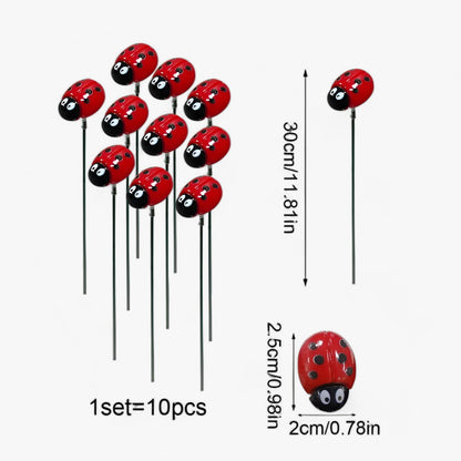 Marienkäfer Gartenstecker Set 10 Stück