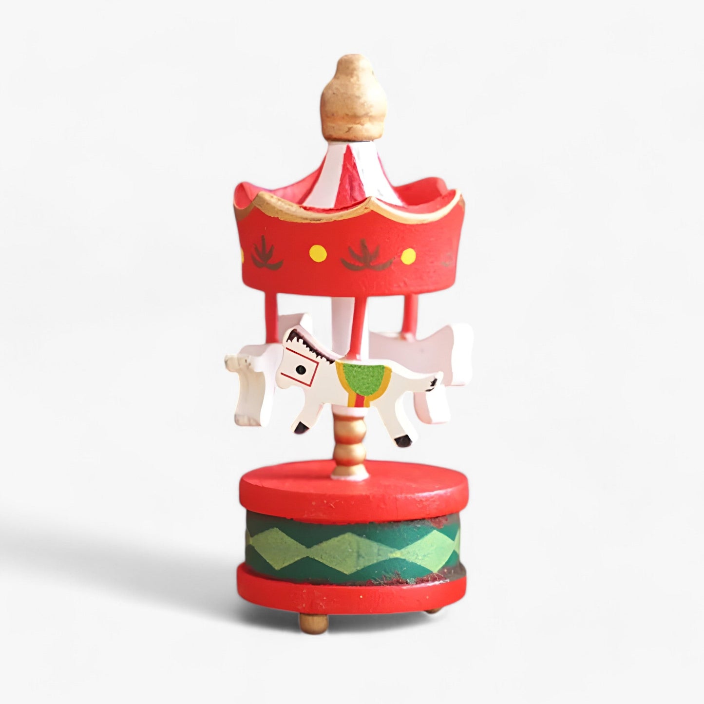 Draaimolen | Miniatur Holzpferd Ornamente für Weihnachten - Unterhaltung und Geschenke für Kinder