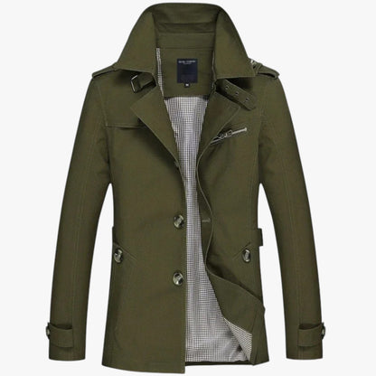 Henry | Langen Herrenmantel – Lässiger Stil und Schutz für die Übergangszeit