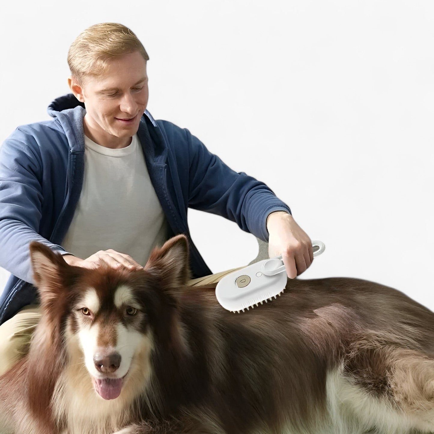 Euna | Elektrische Dampf- und Massagebürste für Haustiere