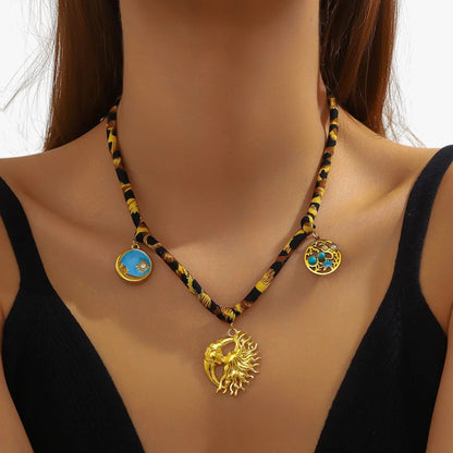 Maggie | Leoparden Charm-Halskette mit Golddetails Einzigartiger Stil und Perfektes Geschenk