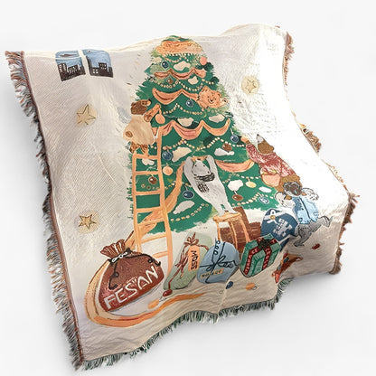Nussknacker & Weihnachtsstern Decke - Kuscheliger und dekorativer Quilt für das Festliche Zuhause