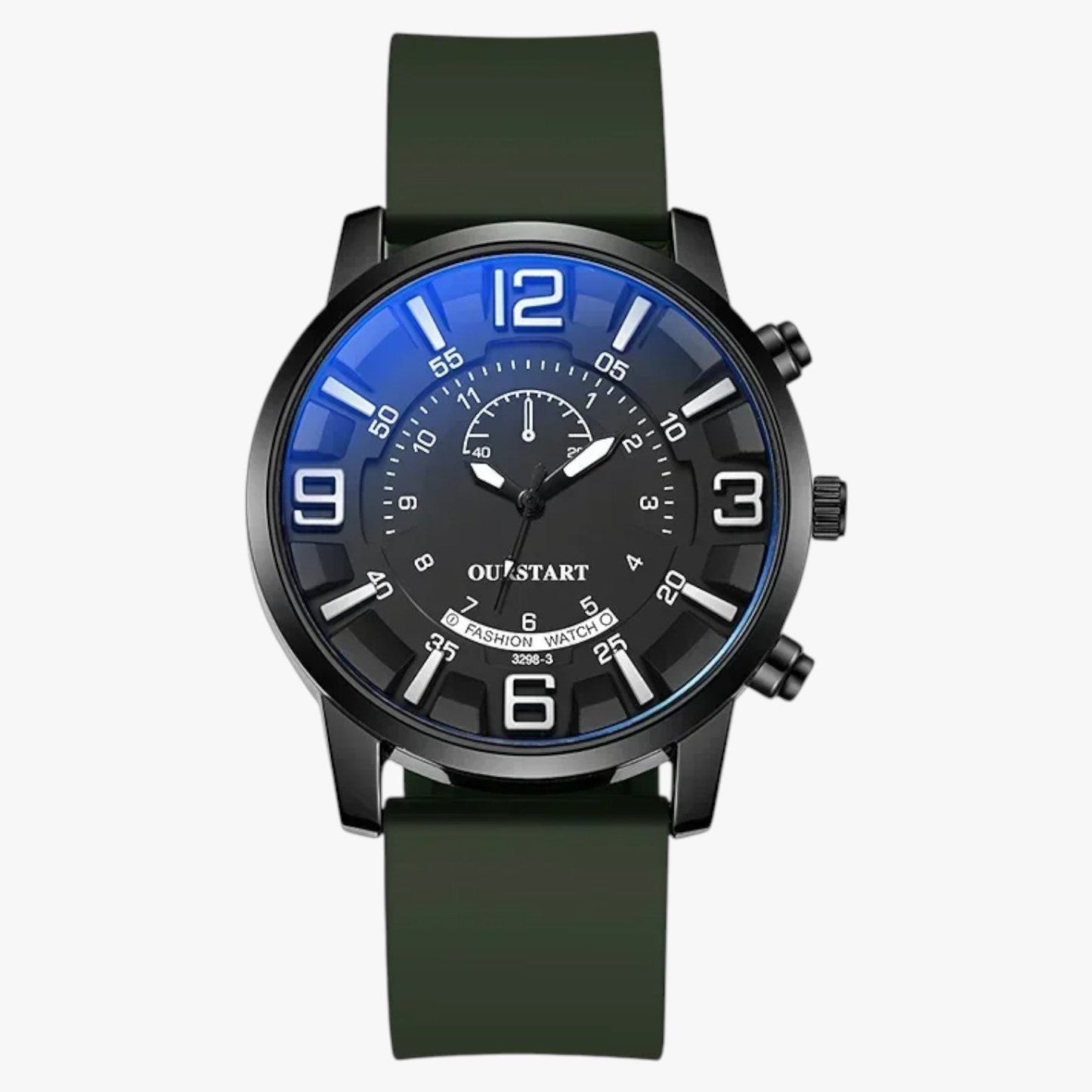 Riley | Herrenarmbanduhr aus Silikon mit präzisem Quarz, Alltags-Casual-Stil