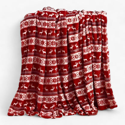 Luxuriöse Weihnachtsdecke aus Fleece - Elegante und kuschelige Urlaubsdekoration