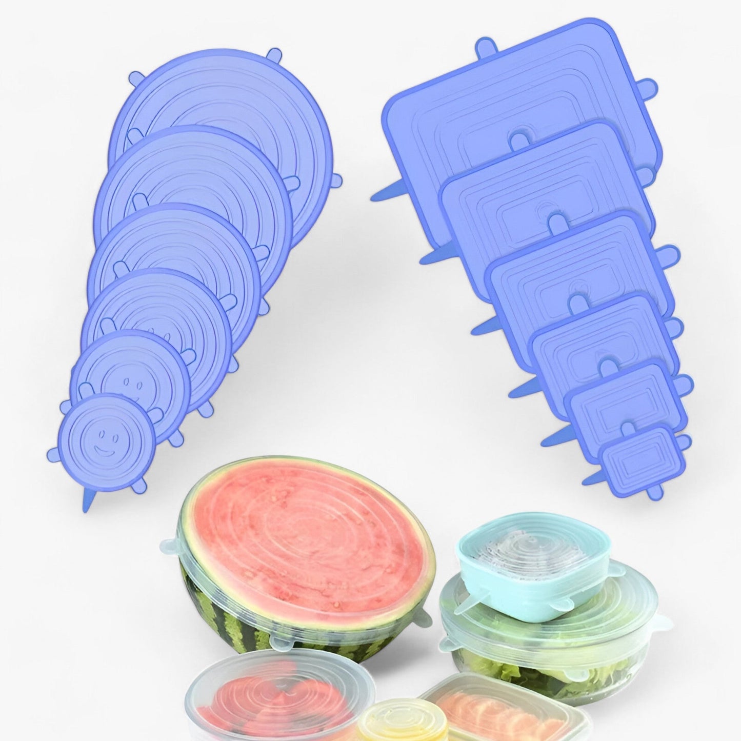 SealFresh™ | Silikon, wiederverwendbare Lebensmittelabdeckungen