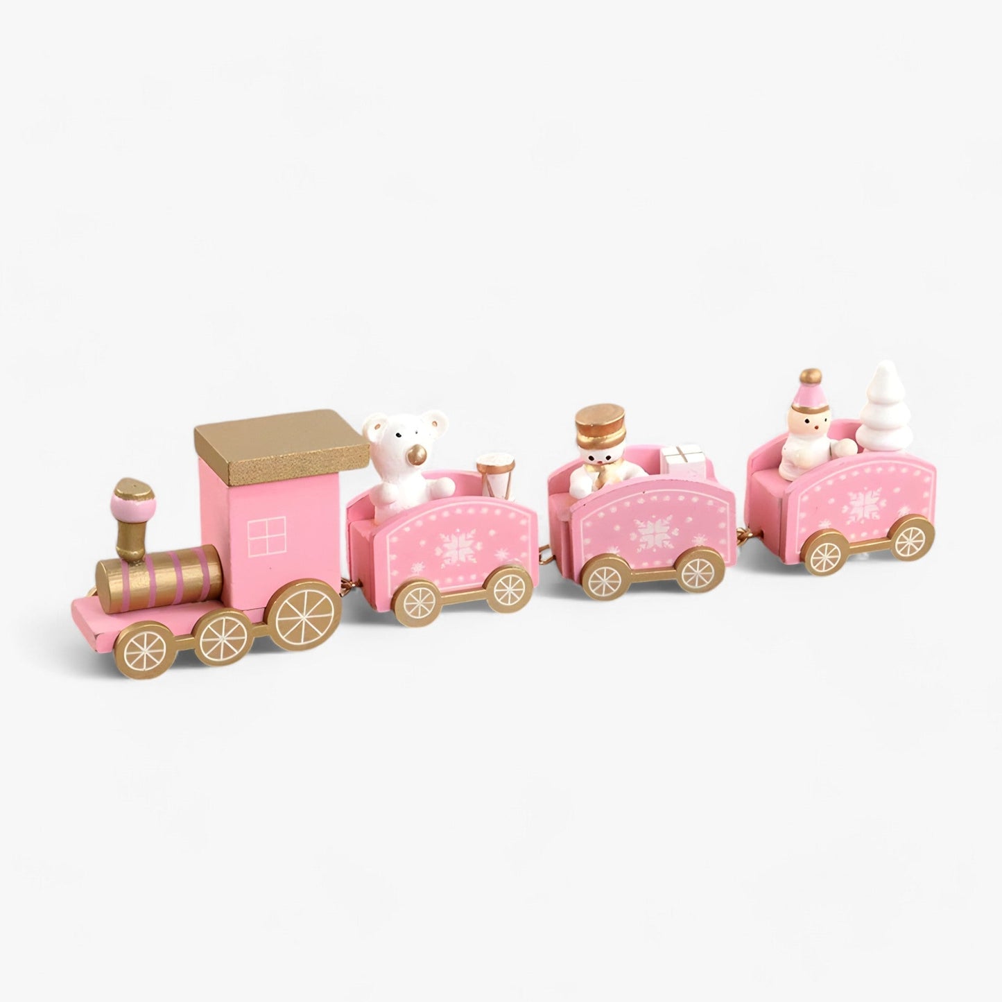 Launenhaft | Weihnachtliche Holzeisenbahn-Verzierung – festliche Dekoration und Geschenk für Kinder
