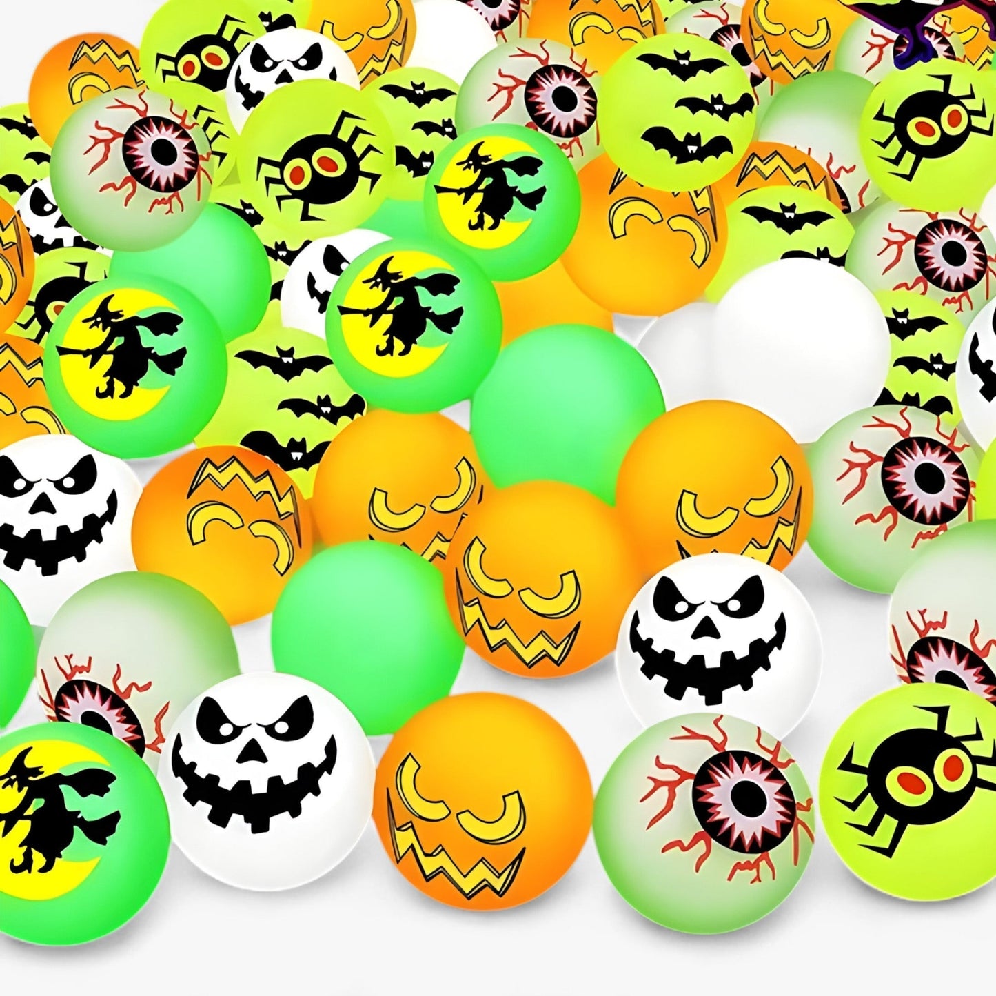 Leuchtende Springbälle im Dunkeln - Gruselige Unterhaltung für Halloween