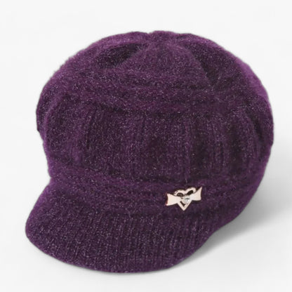 Gestrickte Korallenfleece-Mütze - Doppelte Wärmeisolierung