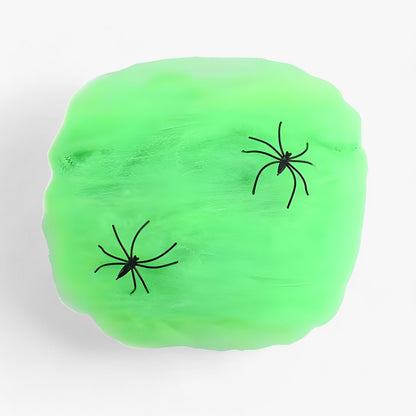 Halloween-Webennetz - Dehnbares Spinnennetz und Spinnen für düstere Party-Accessoires