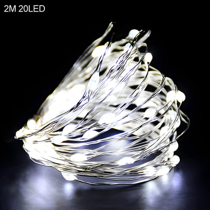 TwinkleLights | LED Lichterschlauch 20LED - Beleuchten Sie Ihre Feste mit dem Weihnachtsmann und Schneeflocken