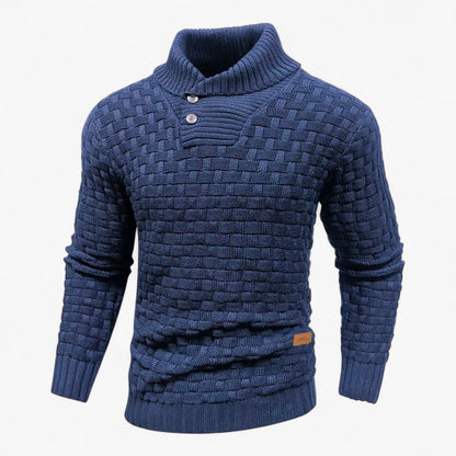 Nathan | Weicher dicker Strickpullover für Herren mit rundem Ausschnitt, kuschelig und wintertauglich