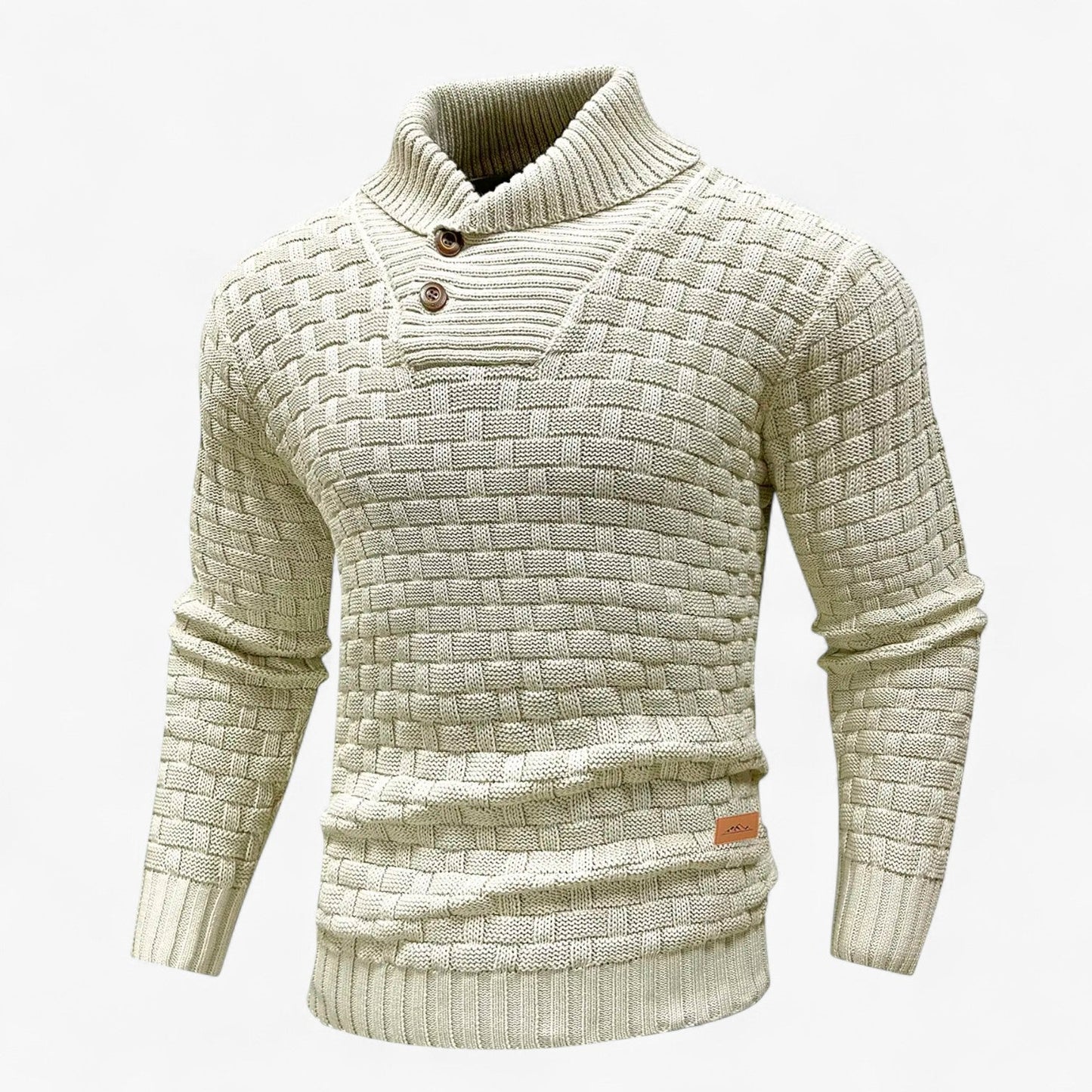 Nathan | Weicher dicker Strickpullover für Herren mit rundem Ausschnitt, kuschelig und wintertauglich