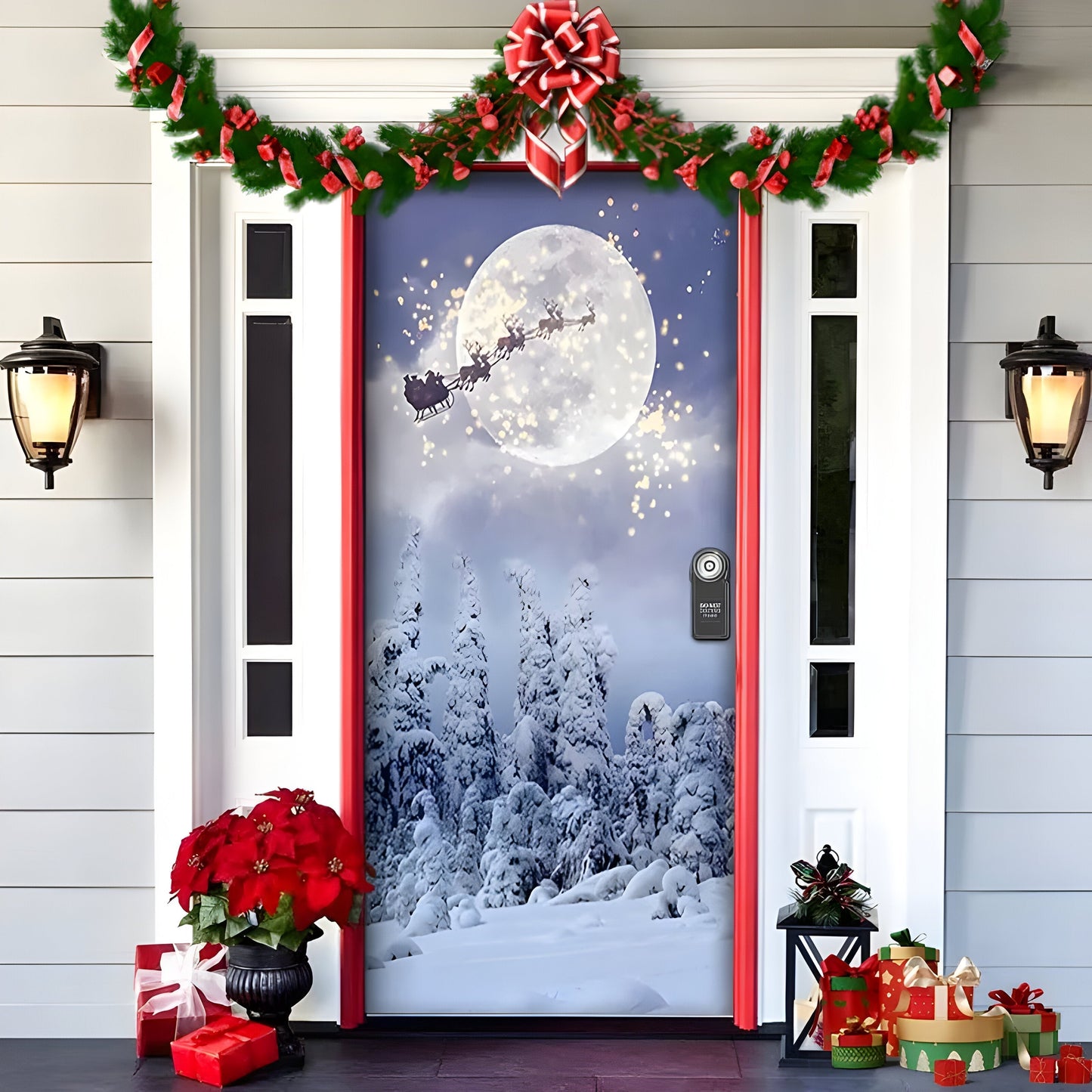 HolidayCheer | Polyester Weihnachts Hintergrundbanner - Schaffen Sie eine Festliche Atmosphäre für Ihre Dekorationen
