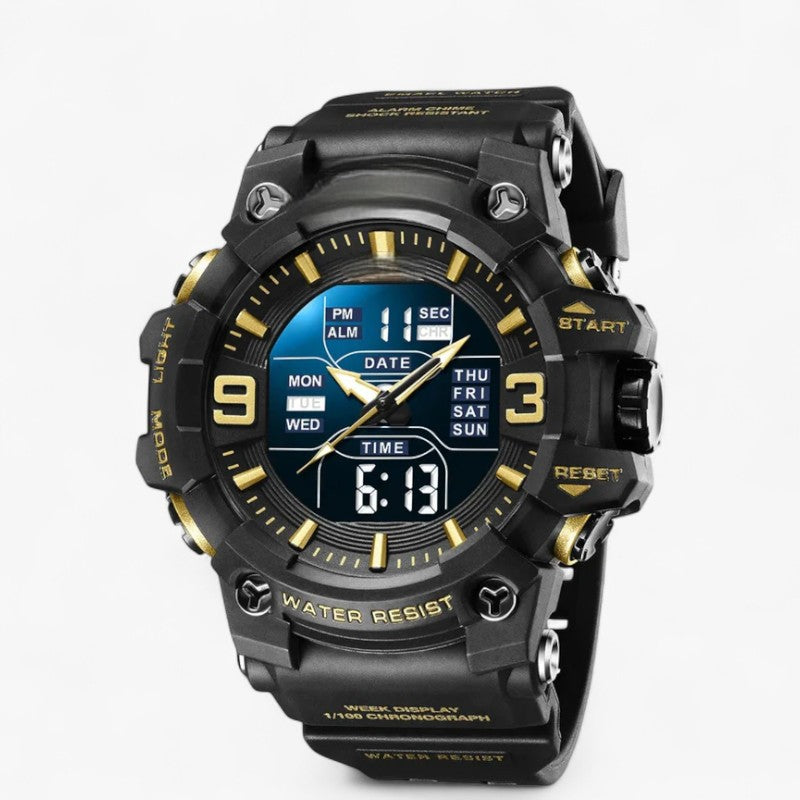 Janos | Sportuhr – LED-Display, wasserdicht und doppelte Zeitanzeige