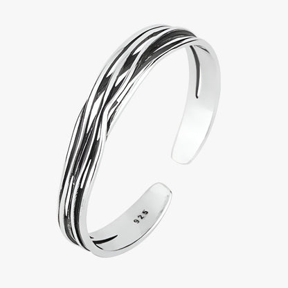 Natalia | Geflochtenes Silberarmband im Retro-Stil