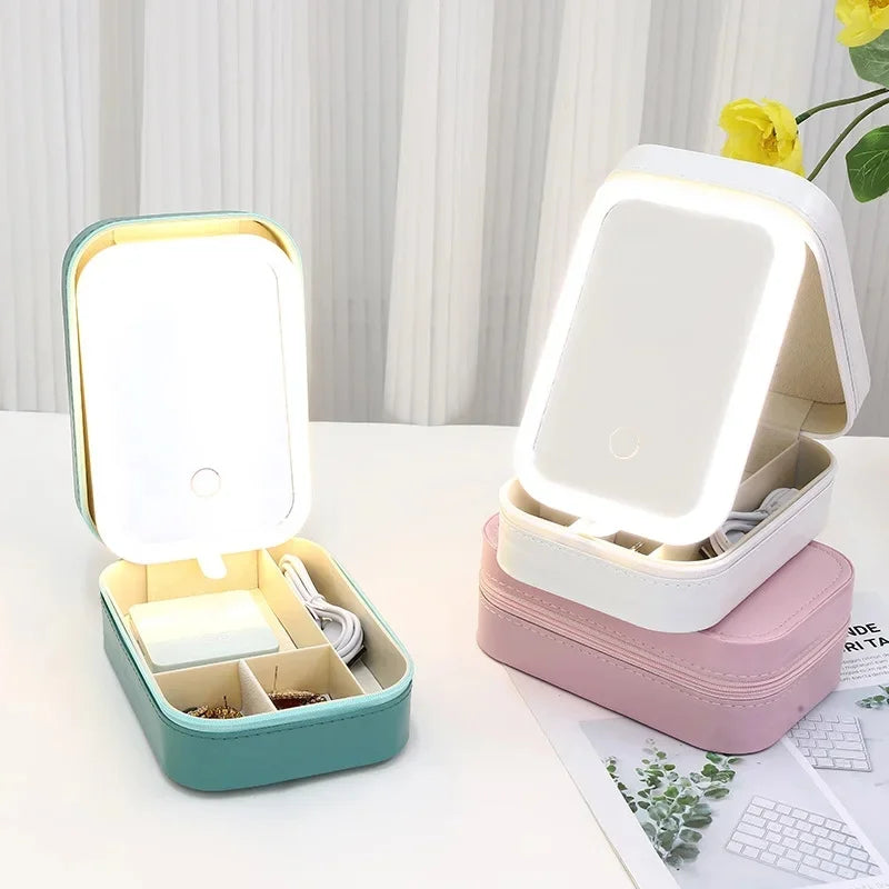 GlamBox™ - Dreifarbiger verstellbarer Make-up-Spiegelkoffer