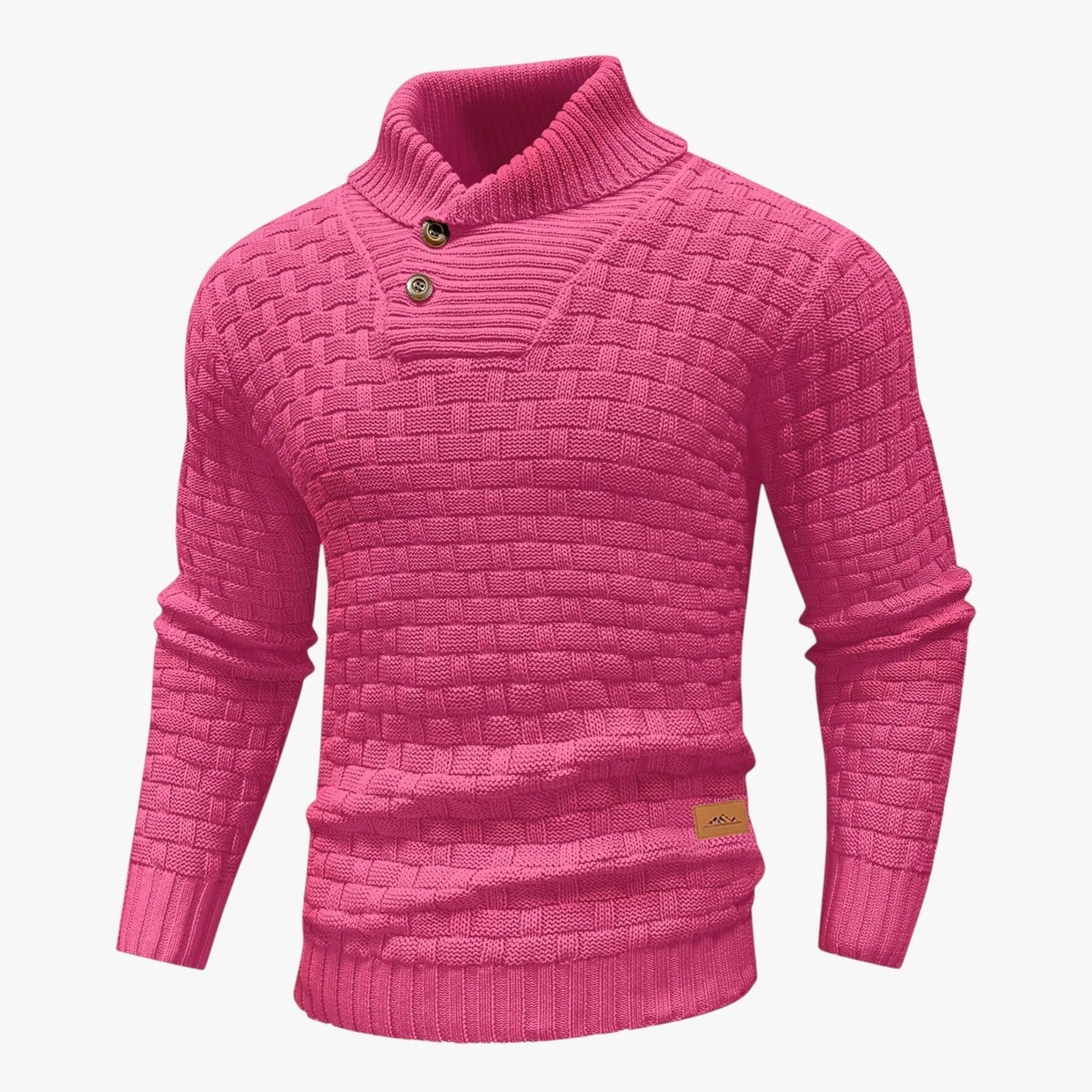 Nathan | Weicher dicker Strickpullover für Herren mit rundem Ausschnitt, kuschelig und wintertauglich