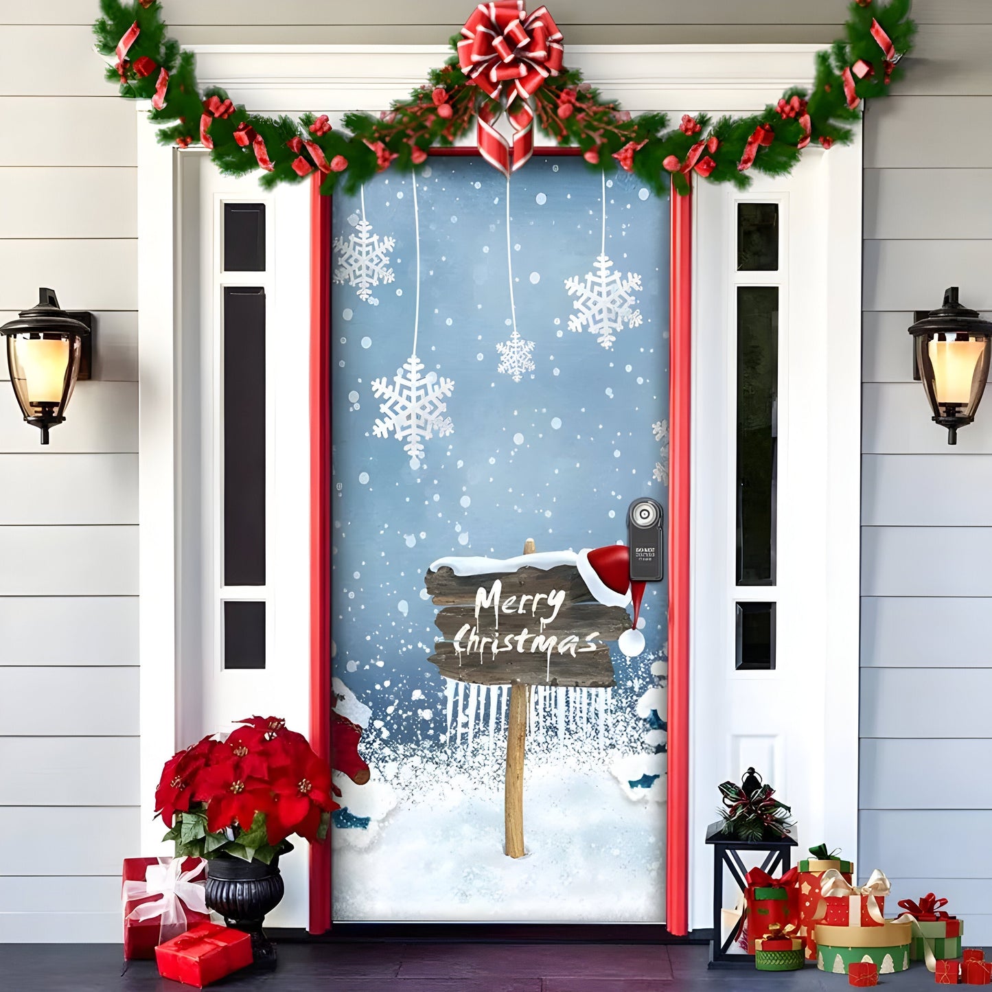 HolidayCheer | Polyester Weihnachts Hintergrundbanner - Schaffen Sie eine Festliche Atmosphäre für Ihre Dekorationen
