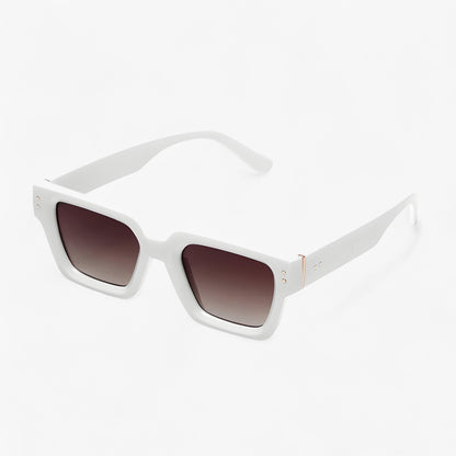 Alaric | Luxe unisex quadratische schwarze Sonnenbrille