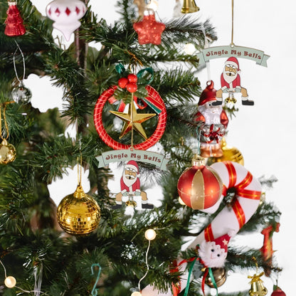 Lustiges Weihnachtsornament - Glockenaufhänger Weihnachtsmann für Weihnachtsbaum und Neujahrsdekoration
